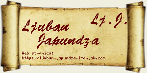 Ljuban Japundža vizit kartica